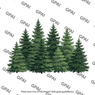 Tree coniferous forest