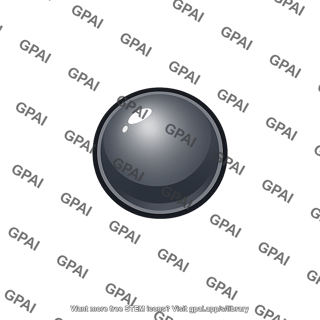 Glossy grey sphere