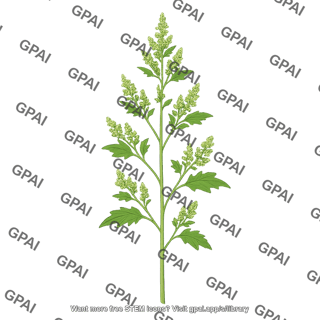 Chenopodium album flowering