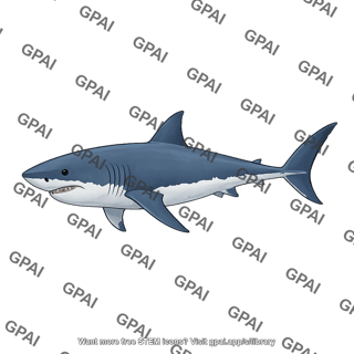 Great white shark carcharodon carcharias female