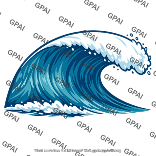 Curling ocean wave