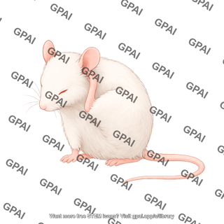 Mouse scratching ear back