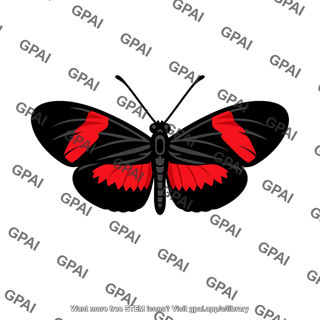 Heliconius erato butterfly
