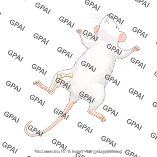 Mouse supine with leg bones