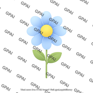 Flower symbol with stem