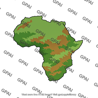 Africa map stylized