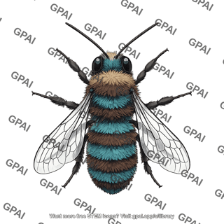 Blue orchard bee male