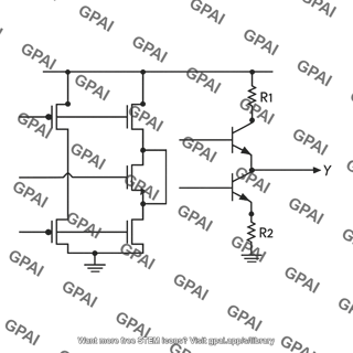 Bicmos two input nand gate