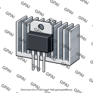 Transistor mounted on heat sink