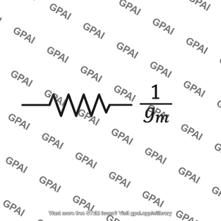 Transconductance resistor one over gm