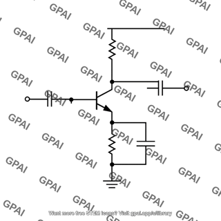 Ce amplifier with bypass and coupling capacitors