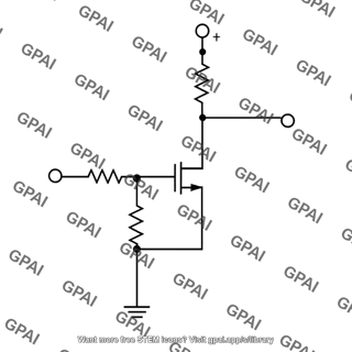 Common source amplifier gate bias network