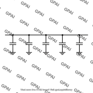 Node to ground capacitance array