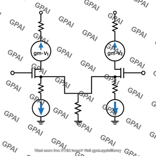 Small signal equivalent active loaded mos differential amplifier