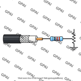 Terminated coaxial cable