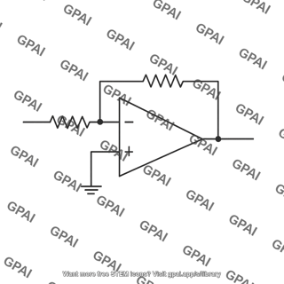 Operational amplifier inverting configuration