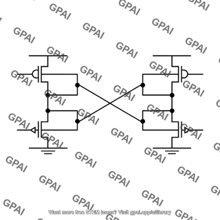 Latch cross coupled cmos inverter