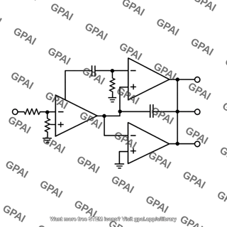 Two integrator loop biquad op amp schematic