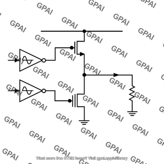 Cmos output stage with input applied