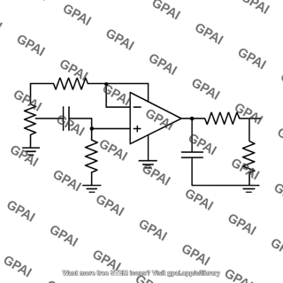 Simulated lcr resonator circuit second order
