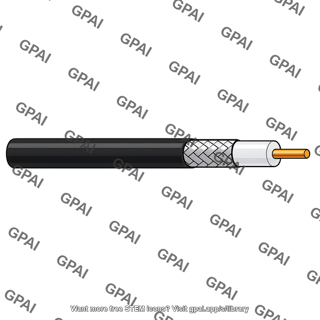 Coaxial cable cutaway