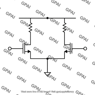 Mos differential pair resistively loaded