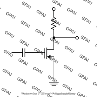 Common source amplifier input coupled