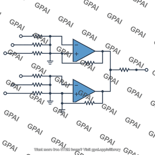 Weighted summer dual op amp circuit