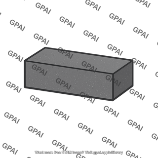 Grey rectangular block