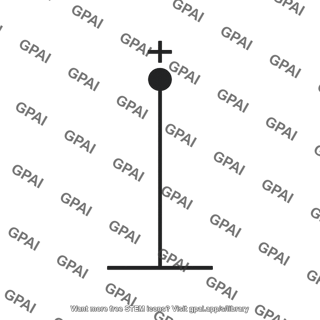 Stylized pole with cross