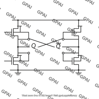 Cross coupled cmos inverter pair