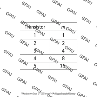 Table transistor multiplicative factor