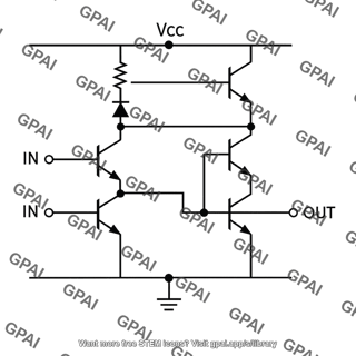 Ttl gate internal transistor schematic