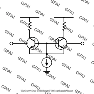 Bjt differential pair with resistor loads