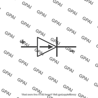 Forward biased diode symbol