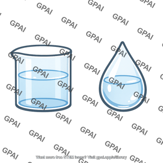 Beaker and liquid droplet