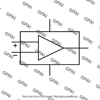 Operational amplifier rectangular symbol