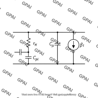 Hybrid pi equivalent circuit