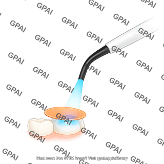 Dental curing light light on