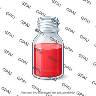 Laboratory bottle 25 ml full liquid