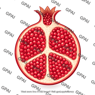 Pomegranate half