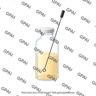 Glass vial with inoculation loop
