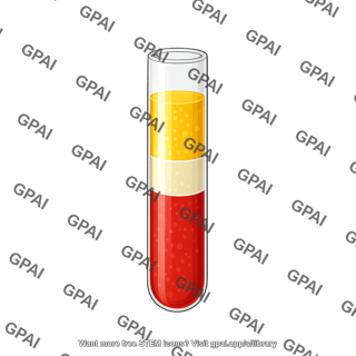 Blood vial centrifuged 1 labelled