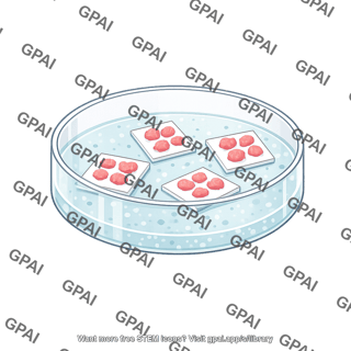 Petri dish with tissues on rafts