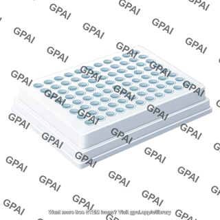 Well plate 96 wells 3d with label 1