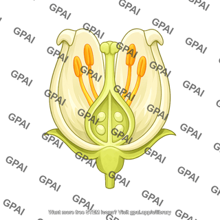 Blueberry flower cross section