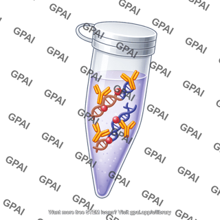 Eppendorf tube closed with antibodies and crosslinked dna