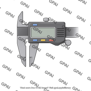 Digital caliper digital display