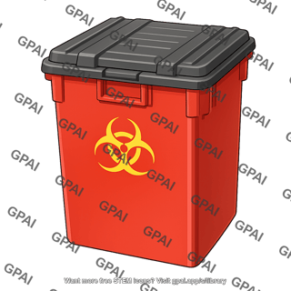 Biohazard waste bin closed 937