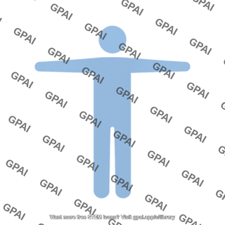 Person standing arms out symbol